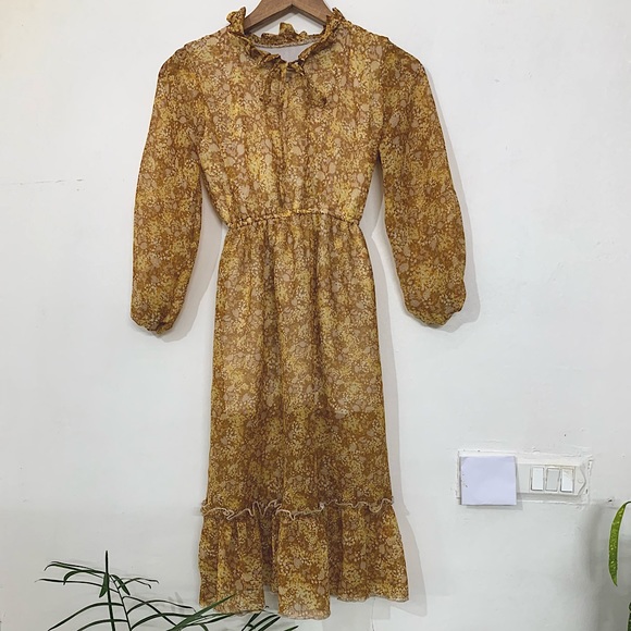 Floral Brown Dress